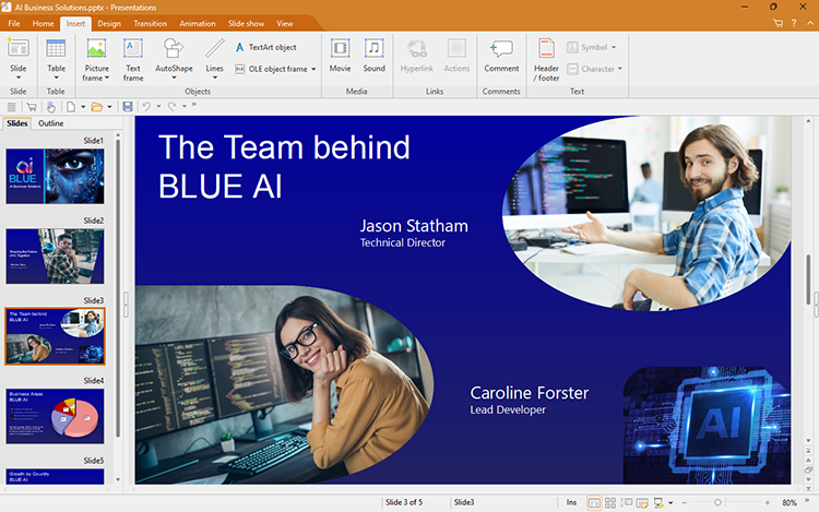 Windows için Presentations, Microsoft PowerPoint yazılımına GDPR uyumlu alternatif